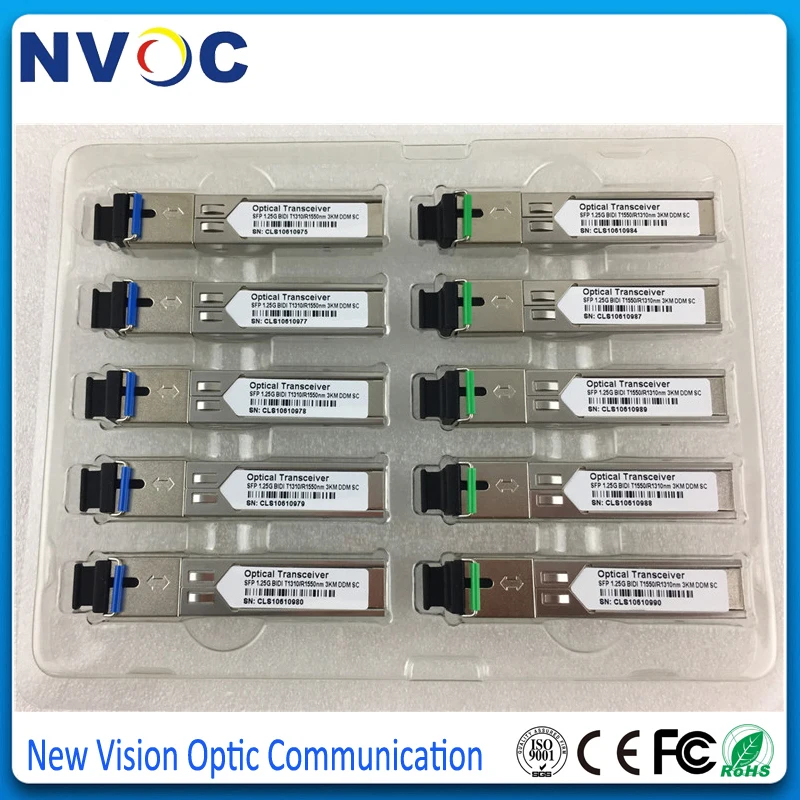 1 25G одиночный режим BIDI 1310/1550 60 км DDM Simplex WDM LC/SC SFP совместим с кодом Cisco волоконно