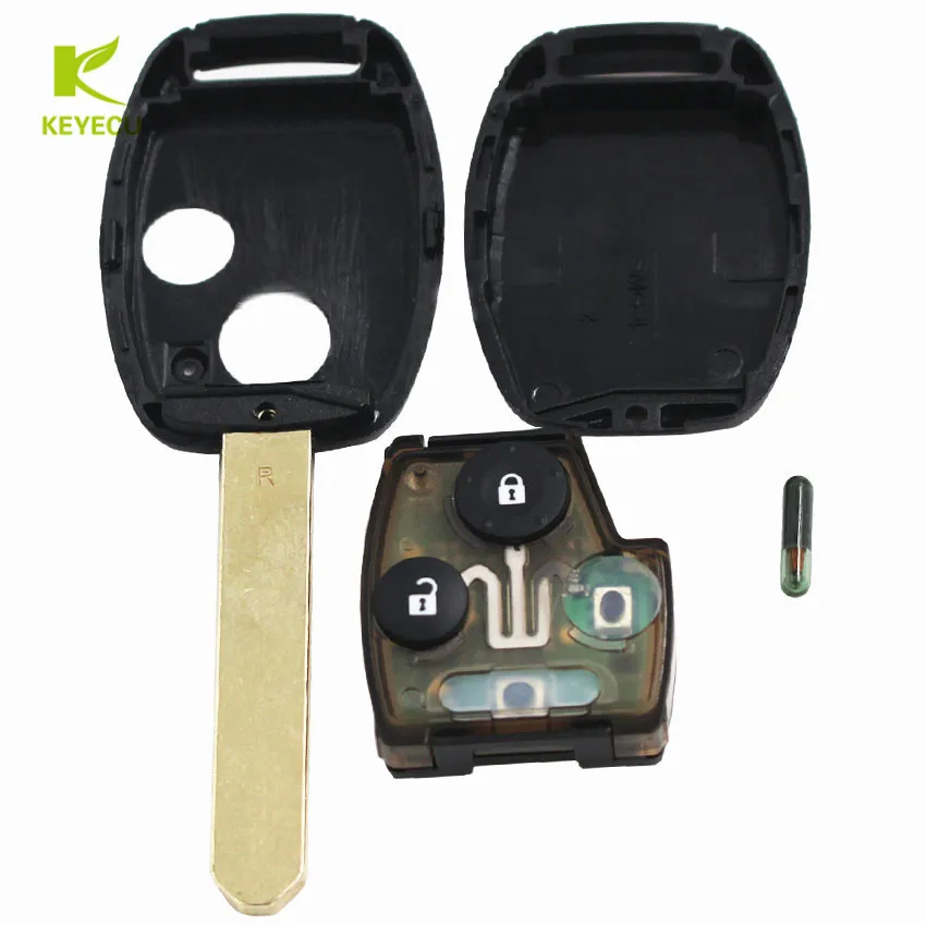 Запасной пульт дистанционного управления KEYECU с 2 кнопками 313 8 МГц 8E чип для Honda Accord