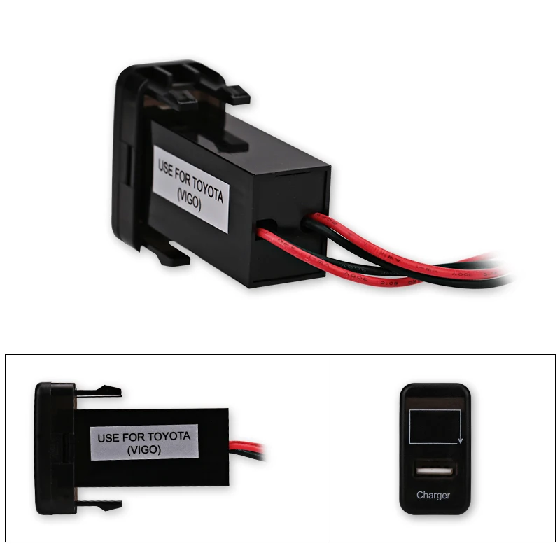 Для Toyota Led USB Автомобильное зарядное устройство вольтметр 5 в 2 1 а разъем адаптер