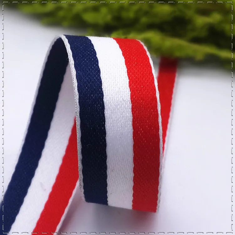 20 мм (1 м/лот) красный белый синий медали полосы Grosgrain ленты DIY аксессуары для