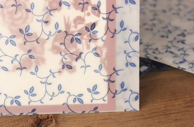 10 шт./лот) китайский синий и белый фарфор Ретро открытка конверт письмо Pad поздравительные открытки полупрозрачные конверты