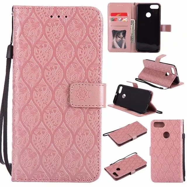 Для Coque Xiaomi mi 5X случае ротанга Тиснением Бумажник Флип Стенд карты фото Слоты