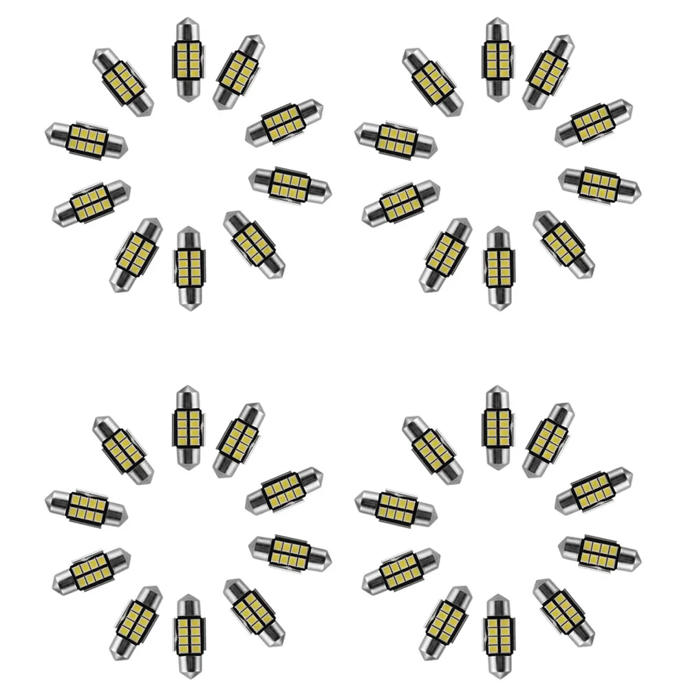 Hot 10pcs White 2835 8SMD LED Light 31MM 36MM 39MM 41MM Auto Led Bulbs Reading Lamp License Plate Instrument |