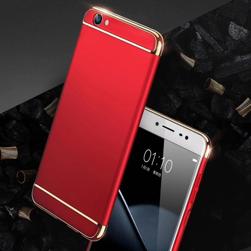 Чехол с полной защитой для Vivo Y71 Y85 Y69 Y97 Y31 Y53 Y51 Y55 Y66 Y67 V5 Lite задняя крышка золотым