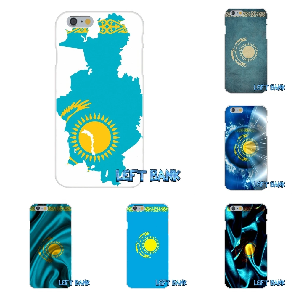 Мягкий силиконовый чехол из ТПУ с флагом Казахстана для iPhone 4 4S 5 5S 5C SE 6 6S 7 Plus|case for