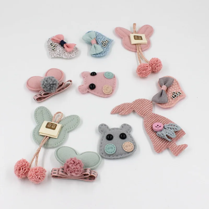 Mix-style5-10pcs Плюшевые тканевые подкладки аппликации Корона Стразы цветы патчи для шитья DIY принадлежности заколки для волос аксессуары - Цвет: Mix-style5-10pcs