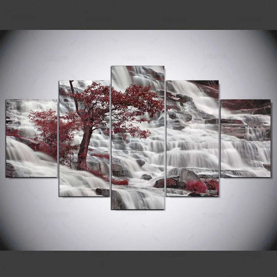 Ysdafen 5 панель HD с картина водопад холсте Home Decor Wall Art для гостиной kn 244|art pictures|picture for