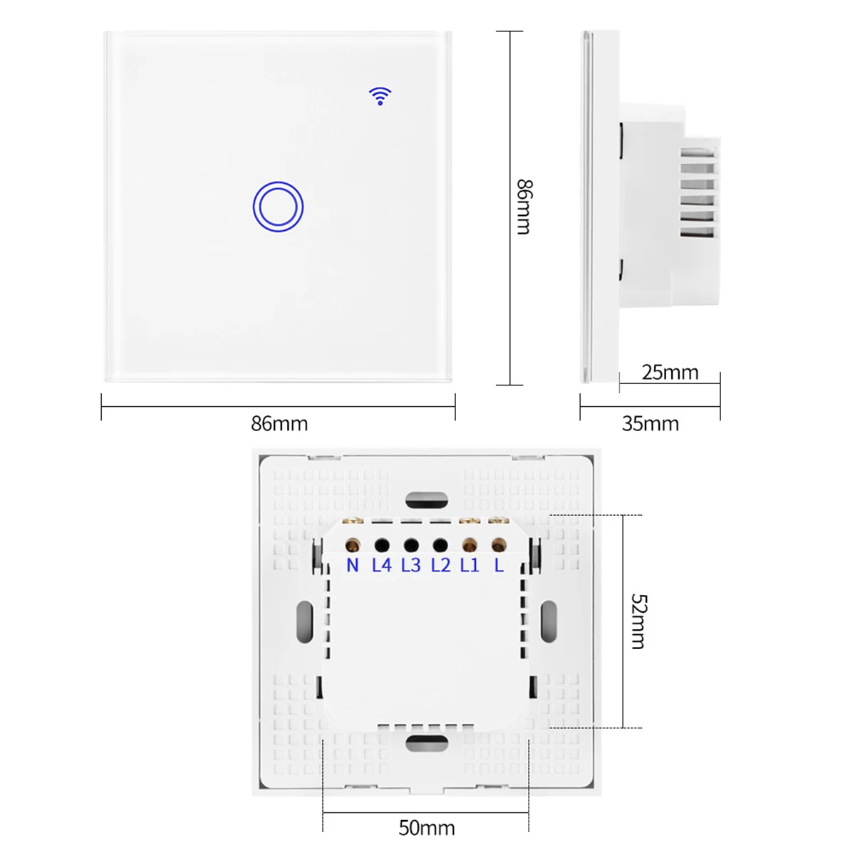 

WiFi Smart Light Switch In-wall APP Wireless Remote Control Touch Switch Panel Support Voice Control