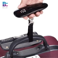 becbi luggage scale 50kg x 50g mini portable electronic weight hanging steelyard hook scale digital suitcase travel