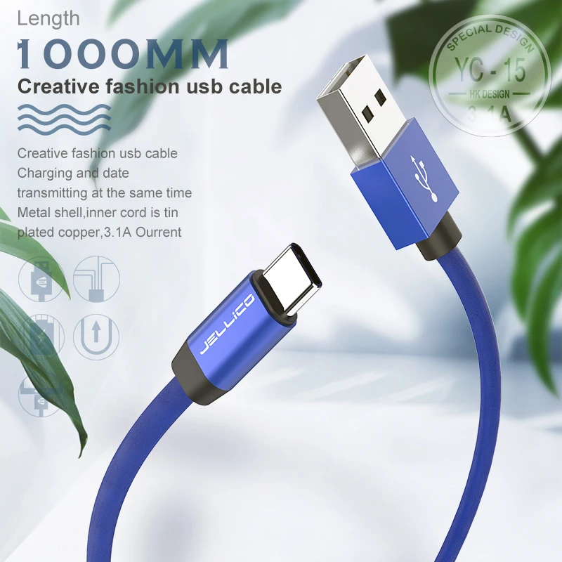 Кабель Jellico USB Type C в нейлоновой оплетке 10 шт.|Кабели для мобильных телефонов| |