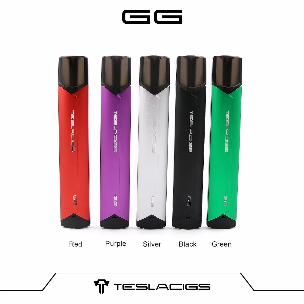 Teslacigs GG Vape Pod с 2 мл Форсунка картриджа электронная сигарета ручка Start Kit 380 мАч