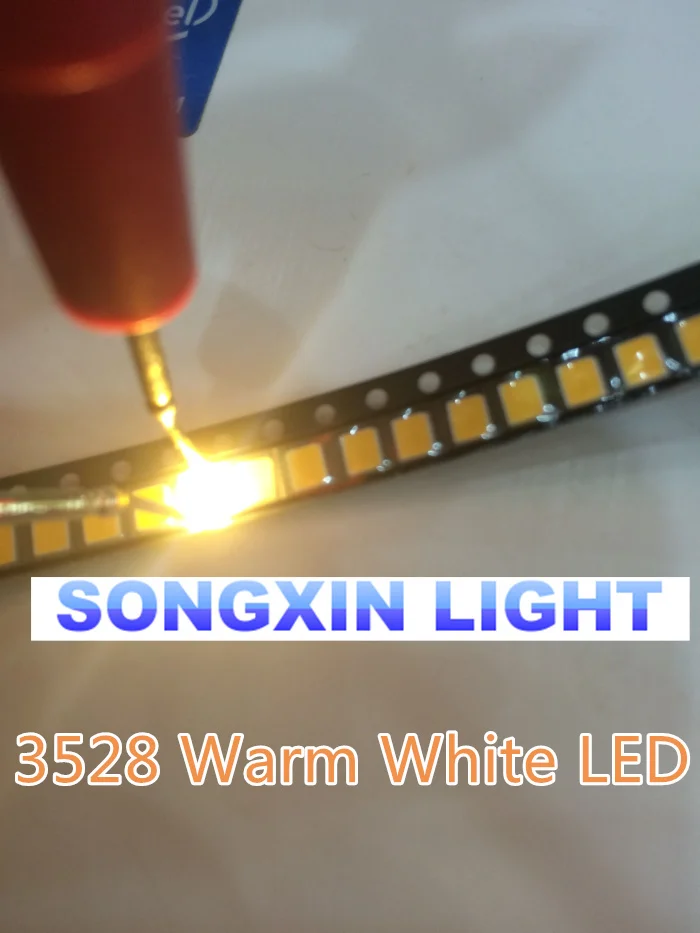 1000 шт. 1210 SMD SMT 3528 Светодиодный светильник с теплым белым светом|1210 smd|smd smtleds chip |