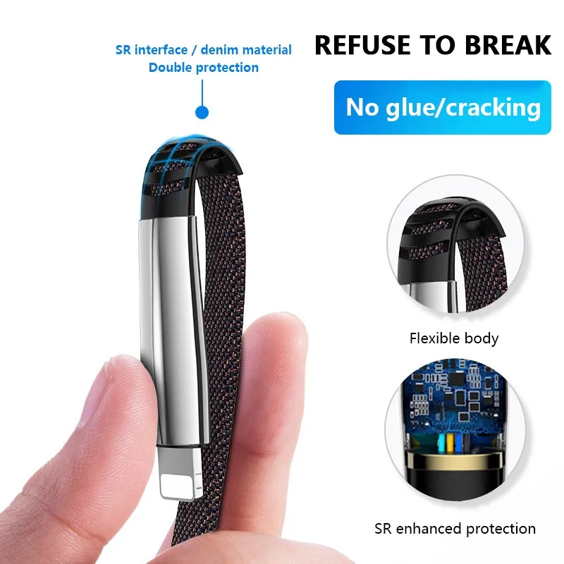 Кабель быстрой baseus зарядки USB для мобильного телефона Type c Micro 2M iPhone X XR 8 7 6 Линия