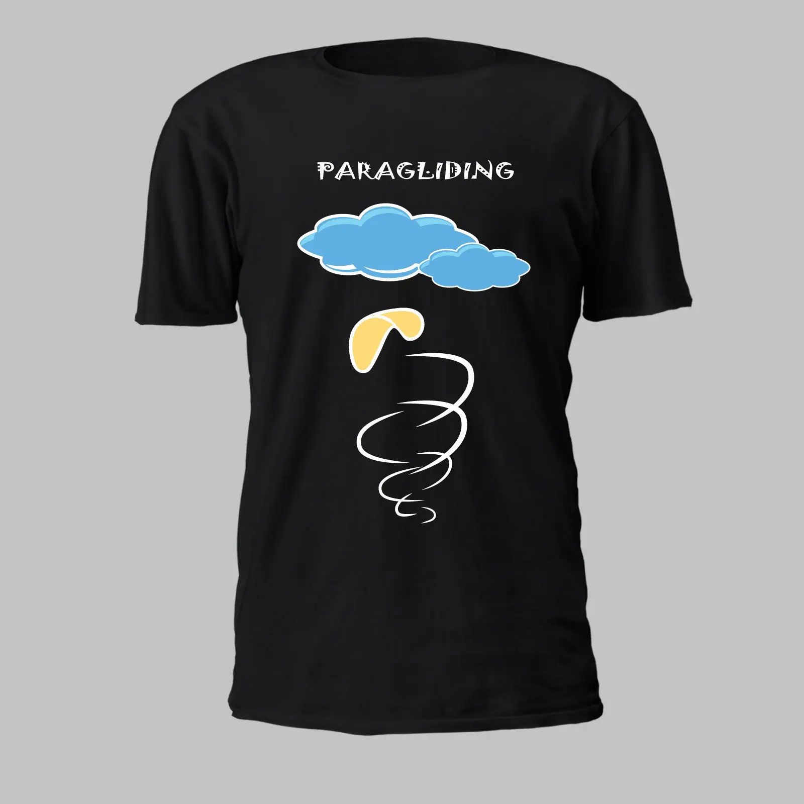 

2019 New Summer Casual Men T-shirt Paragliding T-Shirt - Cloud