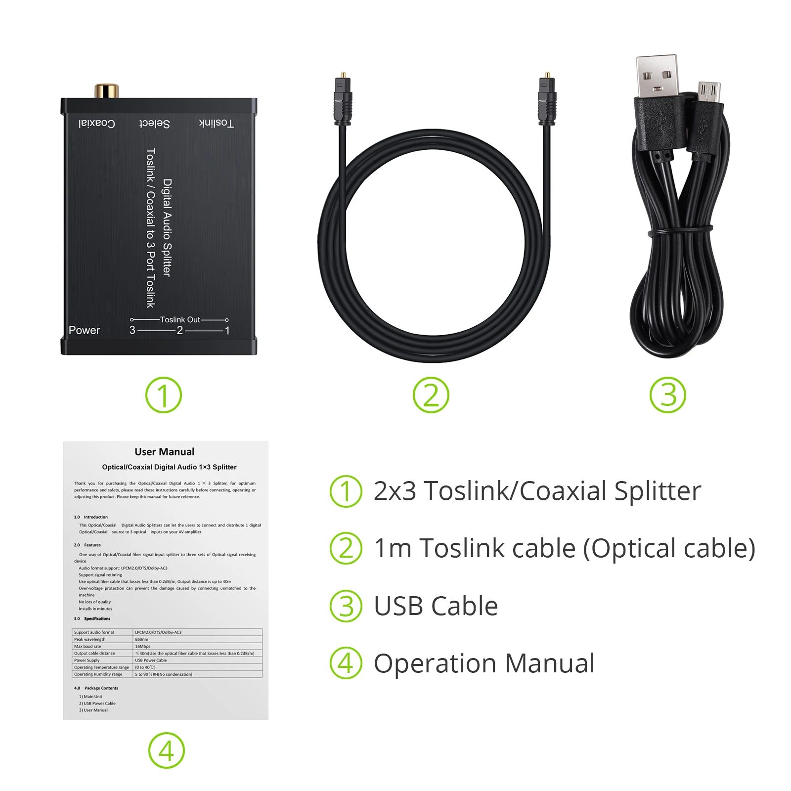 PROZOR Toslink коаксиальный коммутатор с 3 полосным Spdif оптический цифровой аудио