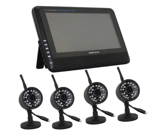 HBUDS цифровой Беспроводной DVR безопасности Системы SD карты Запись с 7 дюймов ЖК