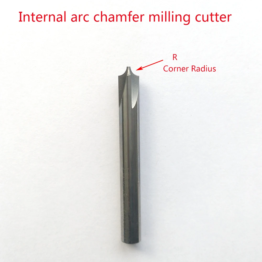 1 шт. 6 мм с угловым радиусом R0.5/R1/R1.5/R2/R2.5 4 канавки HRC50 карбидная внутренняя дуговая