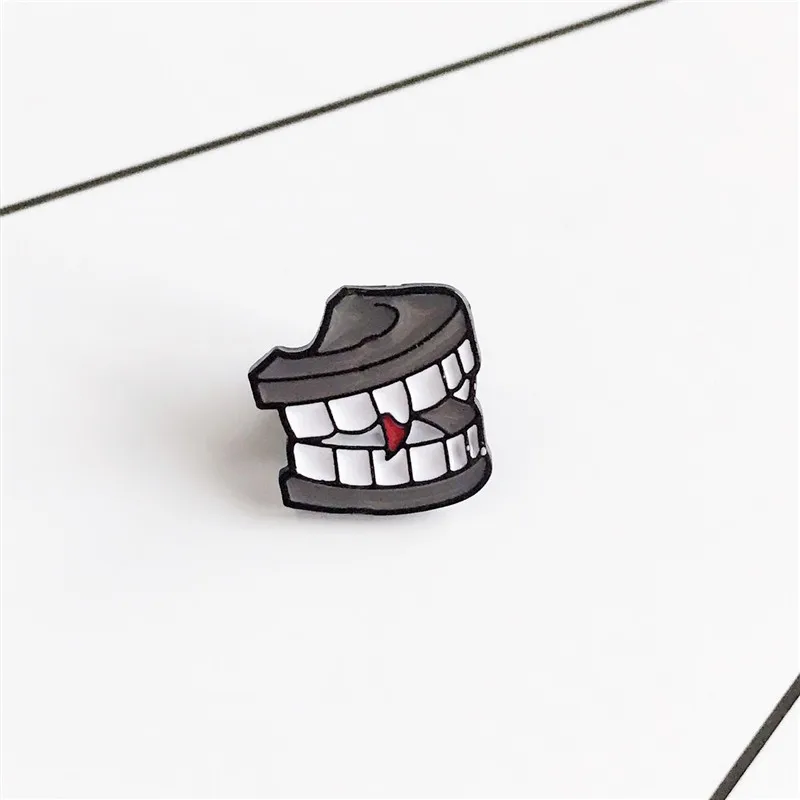 Креативная Корейская версия эмалированная брошь для зубных протезов модная