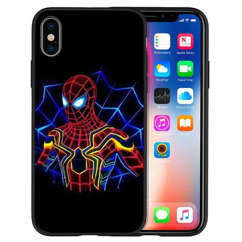 For Apple iPhone X Case 7 8 6 6S Plus 5 5S SE XS MAX XR Etui Coque Fundas Marvel Avengers Heroes Deadpool Spider-Man Phone |
