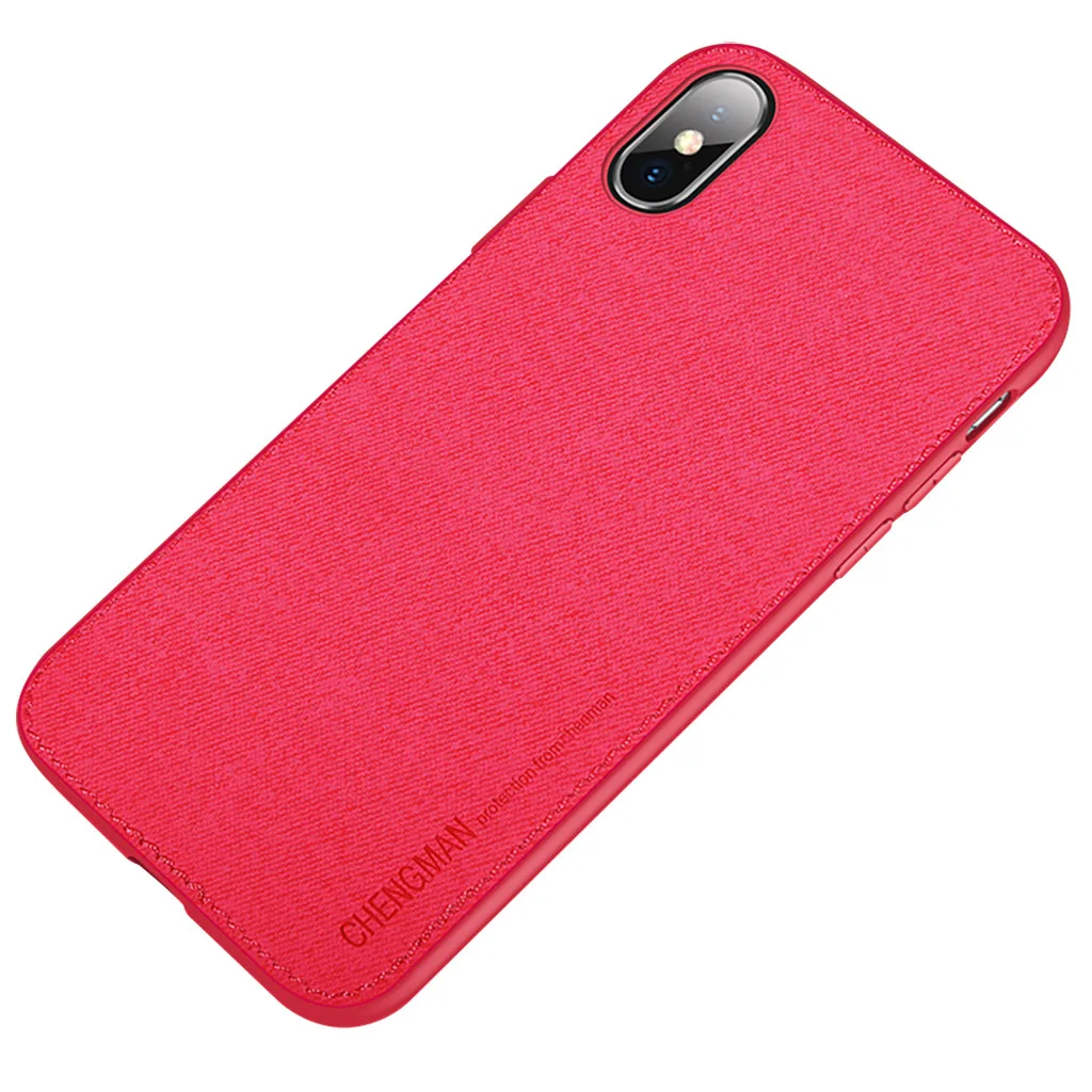 Z514 phone cover 2019 CHENGMAN For iPhone X TPU Cases Cloth Washable Invisible Magnet 5.8 Inch |