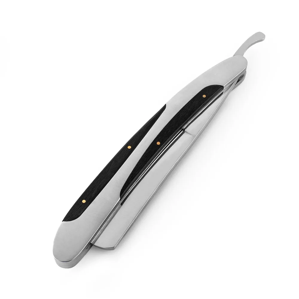 

QSHAVE Classic Stainless Steel Straight Razor Wood Handle Safety Straight Razor