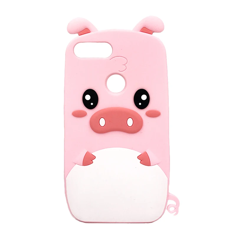 for huawei p smart 2018 case for coque huawei p smart psmart cover fundas cartoon 3d bear cat unicorn soft silicone phone case free global shipping
