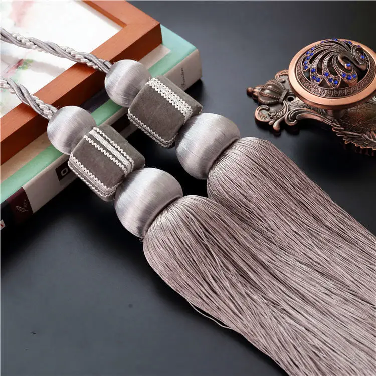 Красочные занавески с бисером бахромой и кисточками для окон гостиной