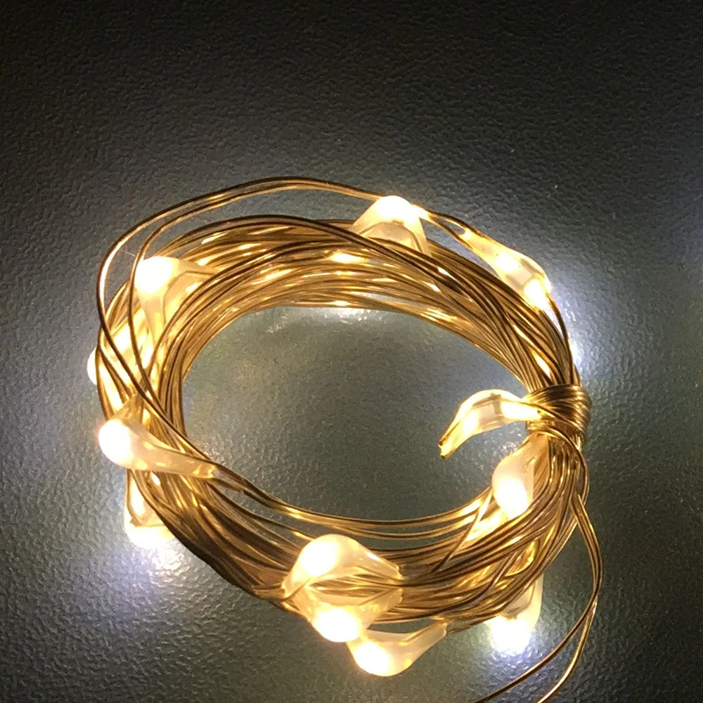 Светодиодный светильник с 2 м 20LED медный провод Фея Рождество Свадебная вечеринка
