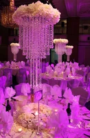 acrylic crystal wedding centerpiece table decor 80cm tall by 30cm diameter 5 tier wedding supply