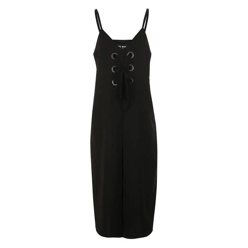 Vero Moda 2019 весна лето новое платье-комбинация с металлическим кольцом на шнуровке |
