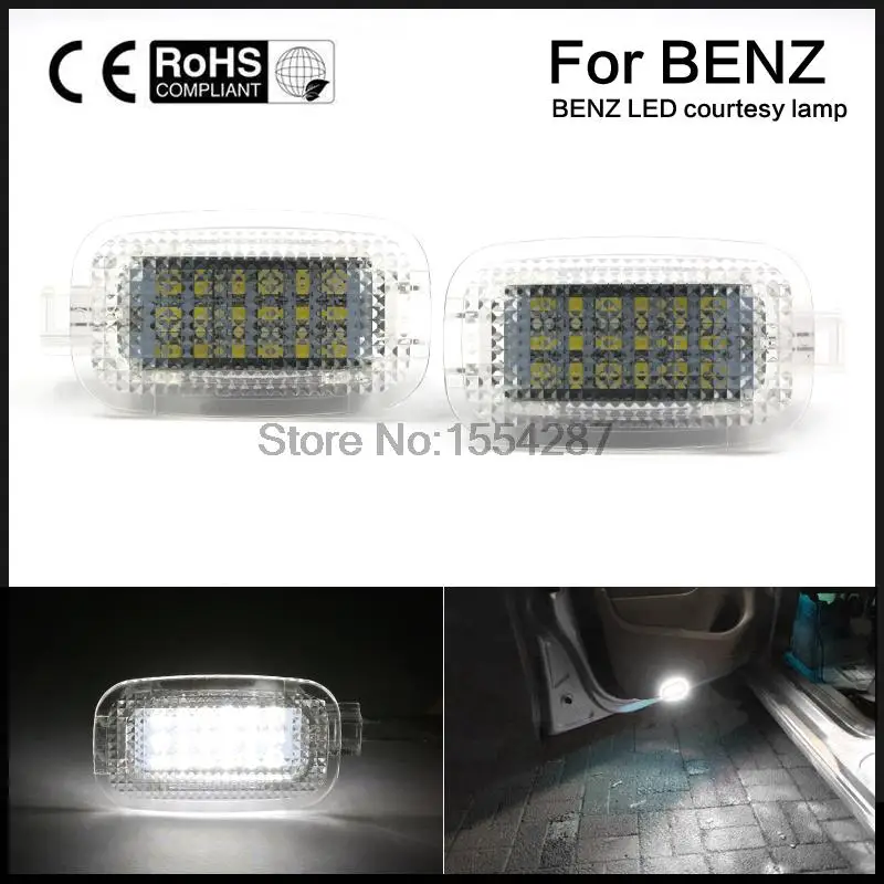 2 шт. светодиодный дверной светильник пригодный для Mercedes Benz W204 C SLS GLK CLK W212 W221 SL GL ML