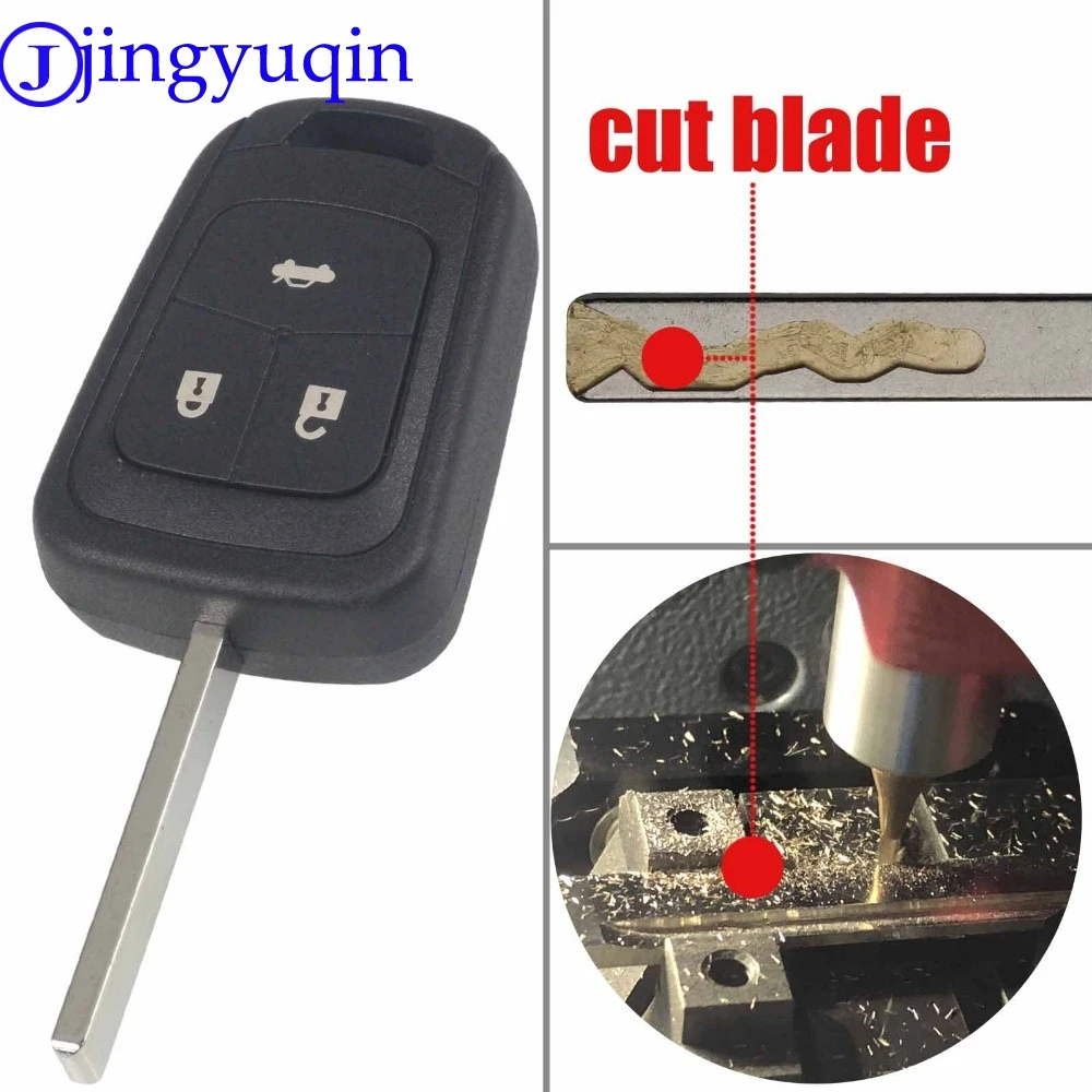 Jingyuqin Отрежьте лезвие дистанционного 3 кнопки для Chevrolet AVEO Opel прямой