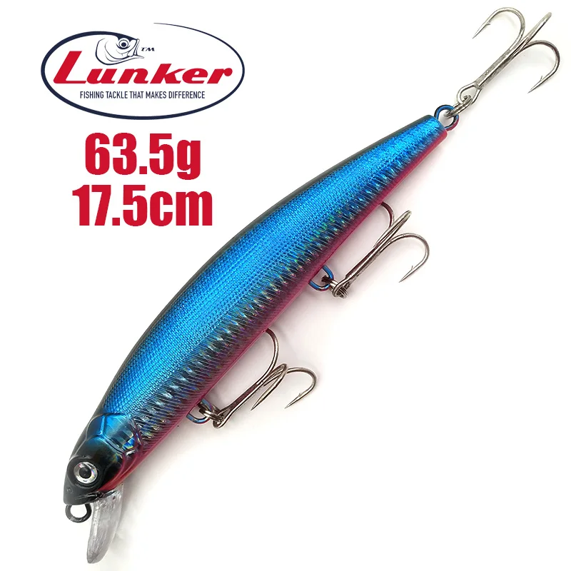 Lunker minnow 63 5 г 17 см погружающаяся морская рыболовная втулка приманка длинная