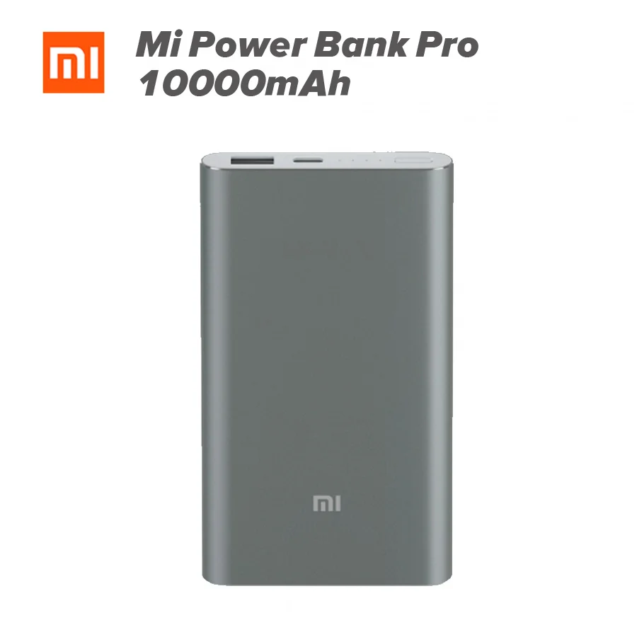 Оригинал в наличии Xiaomi Power Bank 10000 мАч Pro Quick Charge внешний USB Универсальное зарядное