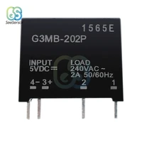 relay module g3mb 202p g3mb 202p dc ac pcb ssr in 5v 12v 24v dc out 240v ac 2a 5060hz solid state relay module