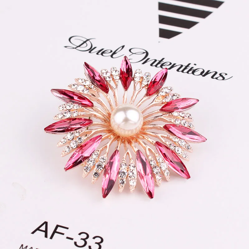 TODOX Брошь со стразами и сияющими кристаллами Звездный взрыв женский свитер