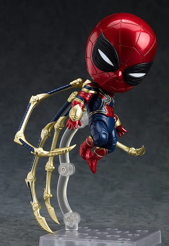 Аниме Marvel Мстители Nendoroid 1037 Милый Железный паук человек Kawaii 10 см фигурка