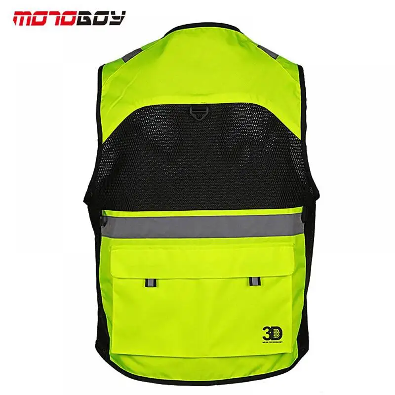 MOTOBOY Светоотражающий Жилет для безопасности мотоцикла дорожного движения езды