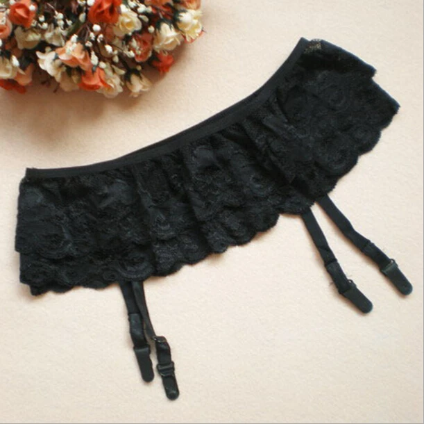

Womens Sexy Garter Belt Black Lace Floral Top Thigh Highs Stockings Garter Belt Suspenders For Woman Wedding Stocking Belt