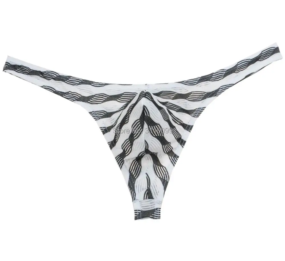 Модные мужские стринги и G Self Design сексуальные волнистые нижнее белье Полосатые