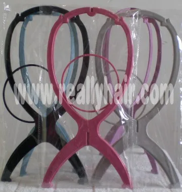 Пластиковая подставка для париков розовый/черный/синий/белый 4 цвета на выбор|wig