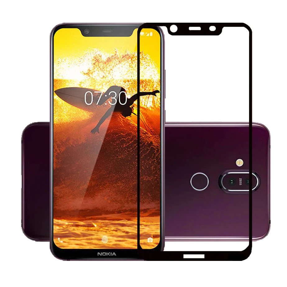 2.5D 9H высококачественное закаленное стекло для NOKIA 8 1 полное покрытие Защитная