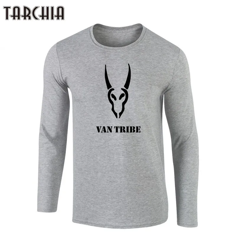 TARCHIA Высокое качество Мужские футболки Ван племя печатных хлопок хип уличная