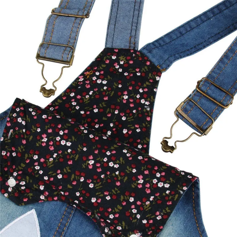 Summer Toddler Baby Girls Denim Skirt Jeans Kid Kitten Cat Braces Skirt Clothes Overall Clothes Age 2-7Y