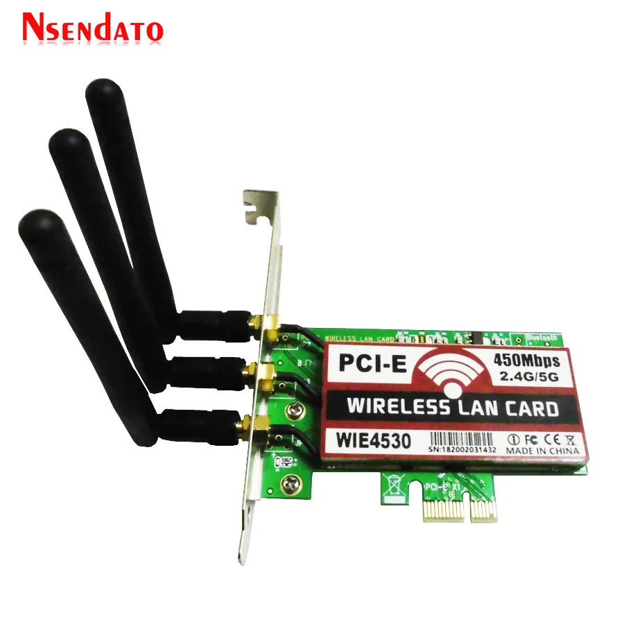 2 4G/5G 450 Мбит/с PCI-e Двухдиапазонная AP Беспроводная Lan Wi-Fi PCI Express карта WLAN адаптер