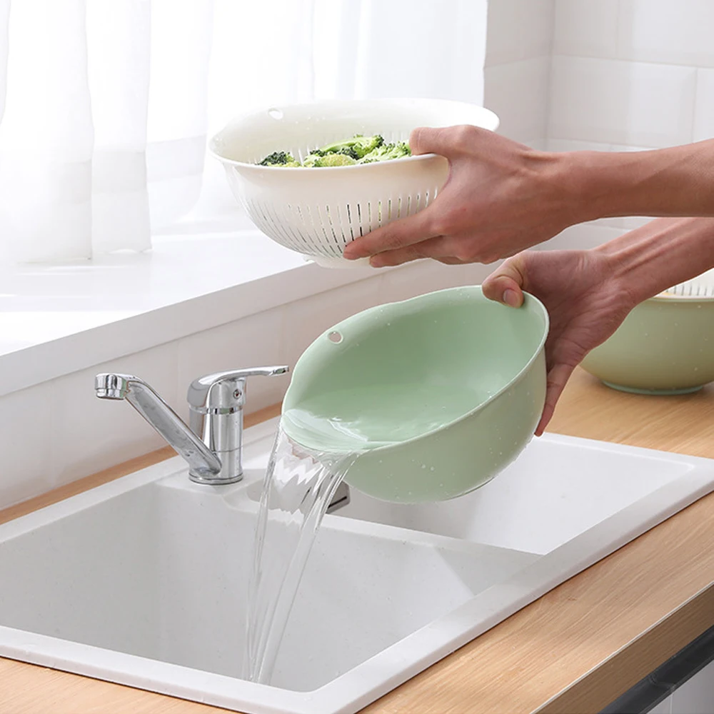 Дуршлаг Корзина Для Мытья фруктов и овощей фильтр для мытья двухслойный толстый