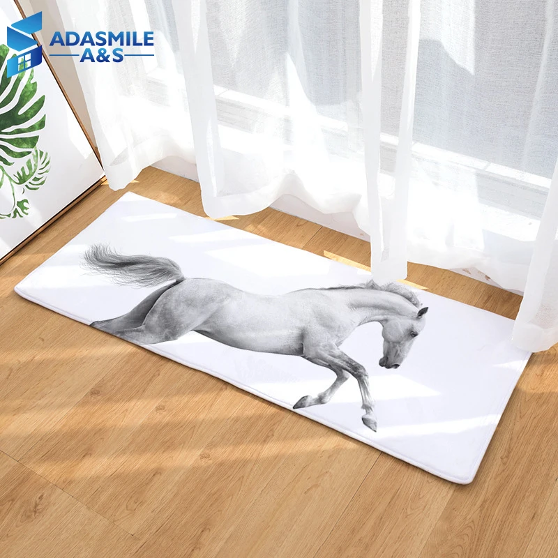 Современный 40*120 см Анти скольжения Bedsider Кухня коврики 3D лошадей печатных