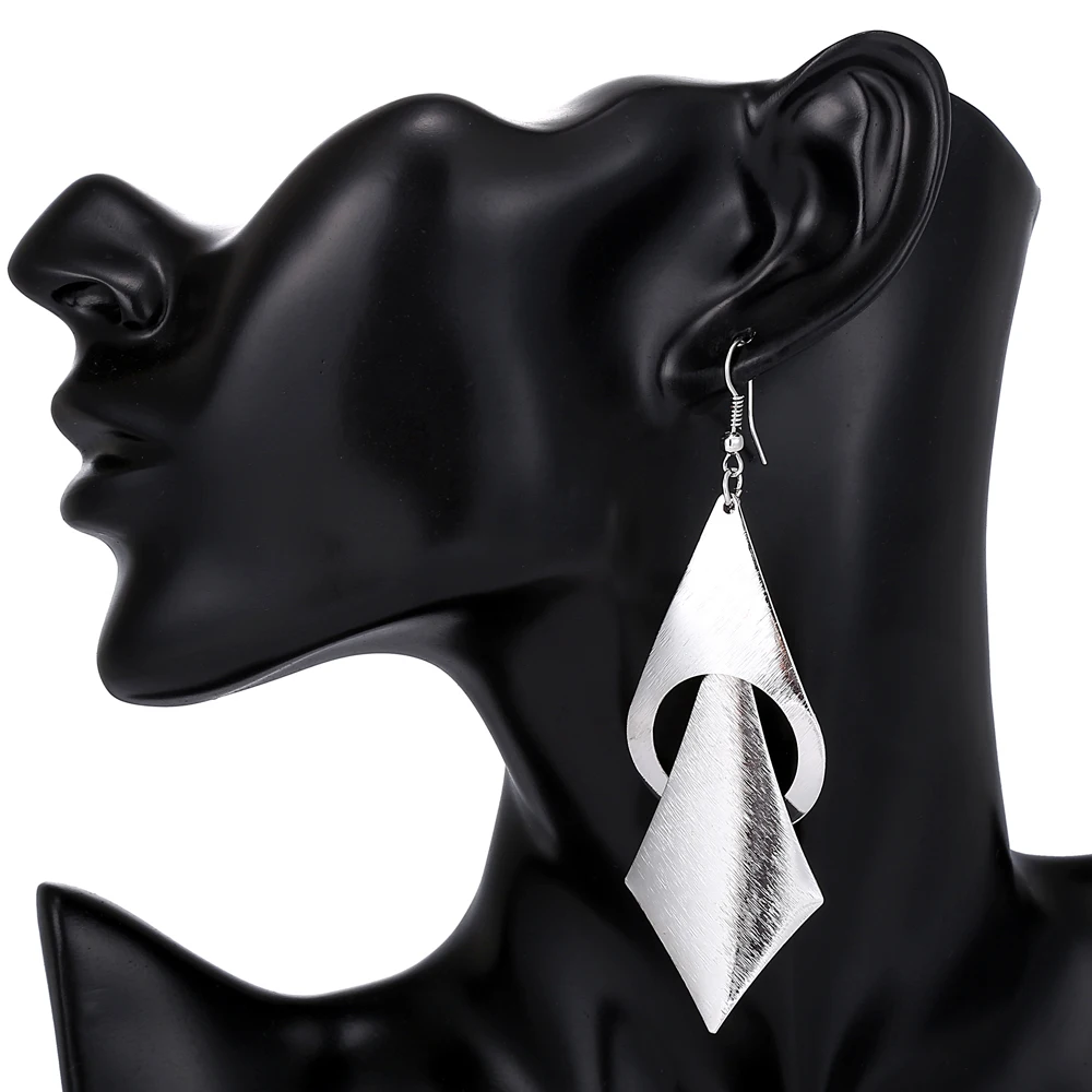 YAOLOGE Лидер продаж уникальные креативные геометрические металлические серьги