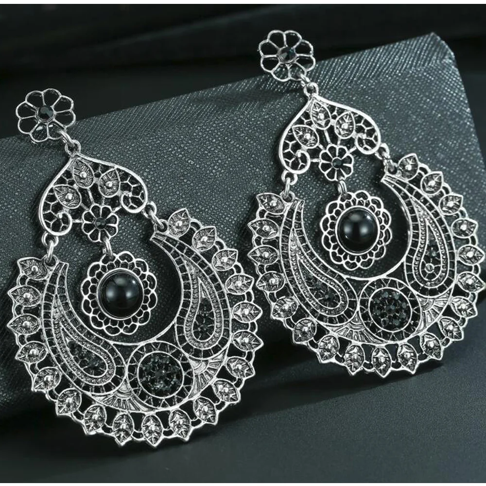 Retro Hollow Out Geometric Women Earrings Trending Water Drop Round Shape Vintage Streetwear Korean Fashion Accessories | Украшения и