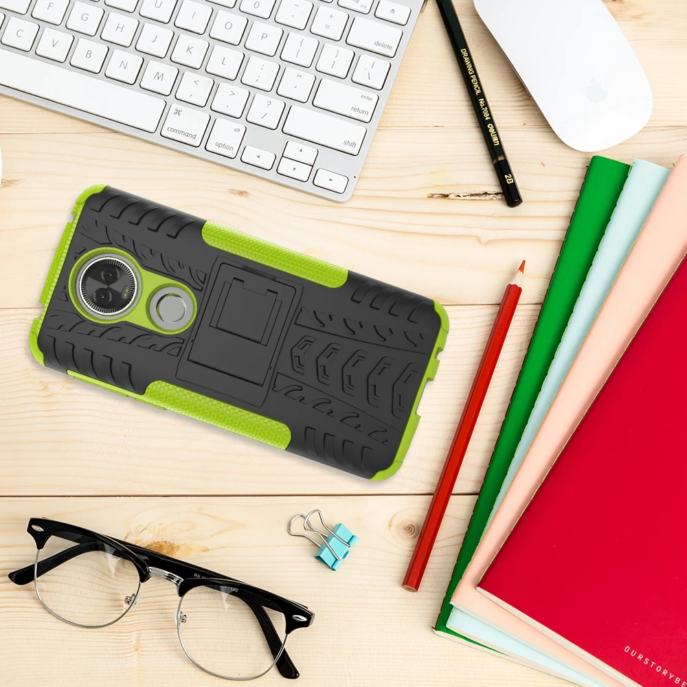 Сверхмощный чехол для Motorola Moto G7 G6 E5 E4 Z4 Z3 Z2 Play Plus One Power Kickstand Armor Hybrid TPU + PC жесткие